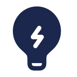 Lightbulb Bolt SVG Icon